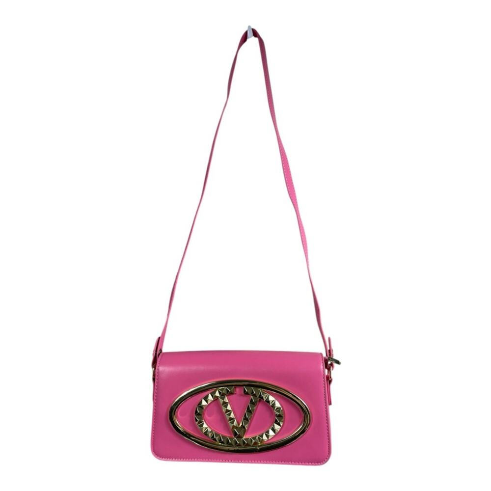 Designer Pink V Logo Shoulder Crossbody Bag - Picture 4 of 15